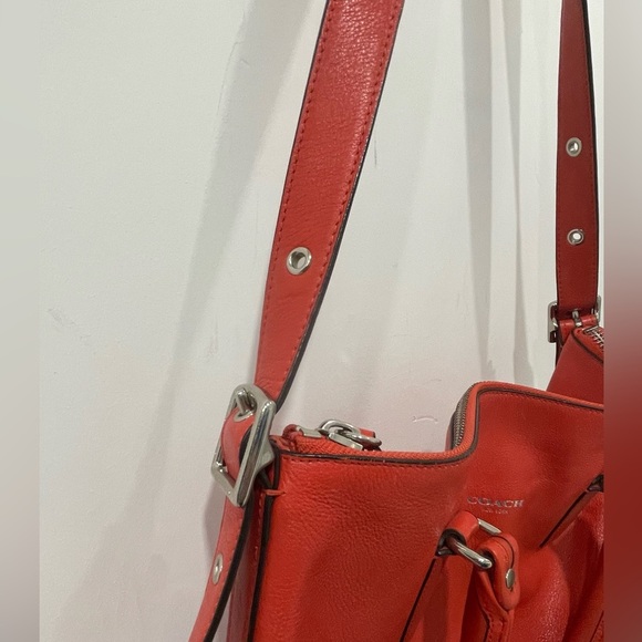 Coach Legacy Rory 
•north south satchel 
•shoulder bag large
•Leather Red - Picture 5 of 11